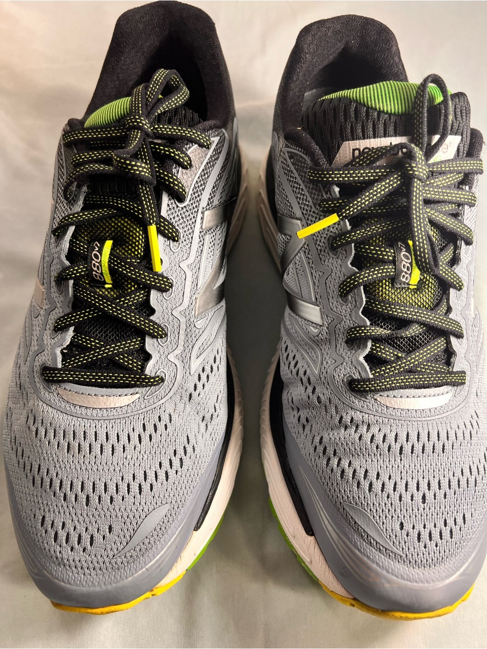 New Balance Gray and Lime Green Men's Running Shoes